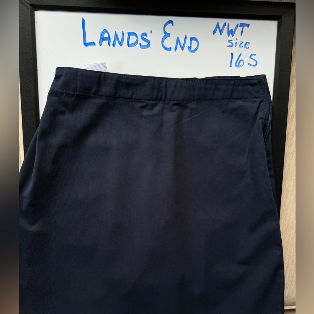 Lands End School Uniform Skort girls 16 Slim, navy blue NWT (short skirt combo)